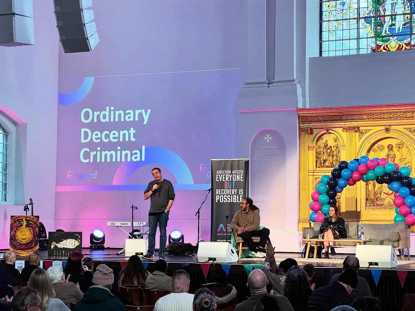 Comedian and actor Mark Thomas did a phenomenal mini performance from the stage play Ordinary Decent Criminal